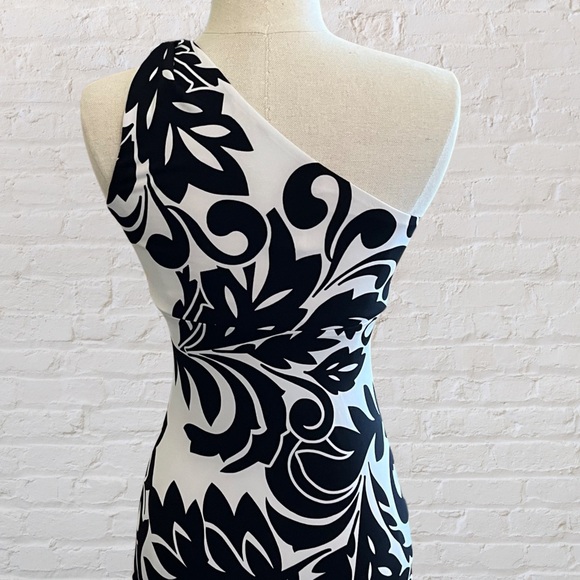 CACHE black and white one shoulder maxi dress - Picture 4 of 6